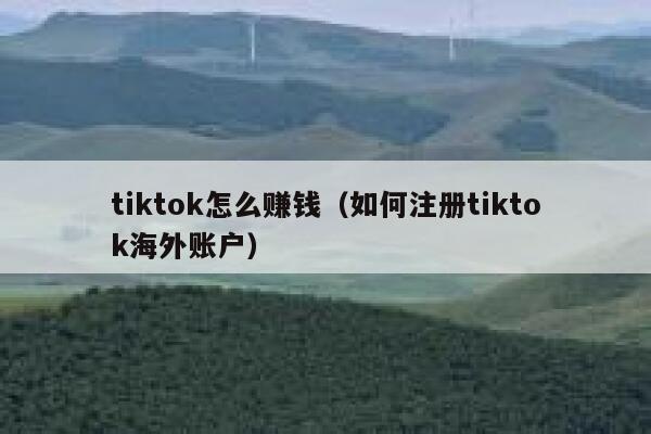 tiktok怎么赚钱（如何注册tiktok海外账户） 第1张