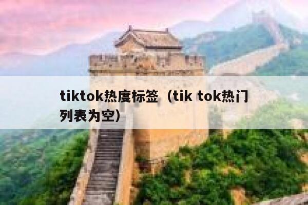 tiktok热度标签（tik tok热门列表为空） 第1张