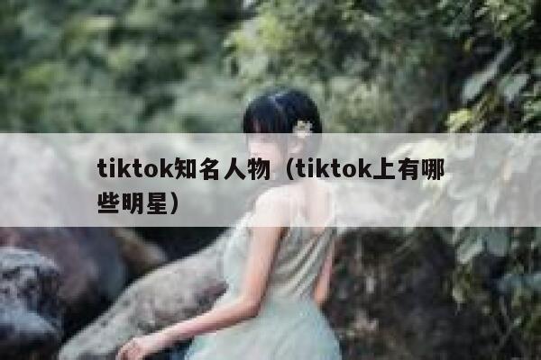 tiktok知名人物（tiktok上有哪些明星） 第1张