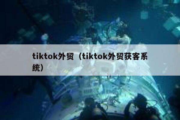 tiktok外贸(tiktok外贸获客系统) 第1张 tiktok外贸(tiktok外贸获客系统) 第1张