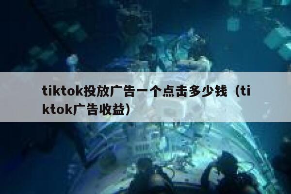 tiktok投放广告一个点击多少钱(tiktok广告收益) 第1张 tiktok投放广告一个点击多少钱(tiktok广告收益) 第1张