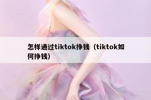 怎样通过tiktok挣钱（tiktok如何挣钱） 第1张