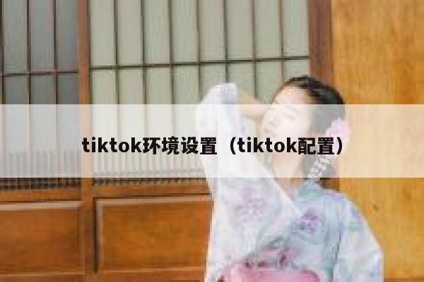 tiktok环境设置（tiktok配置） 第1张
