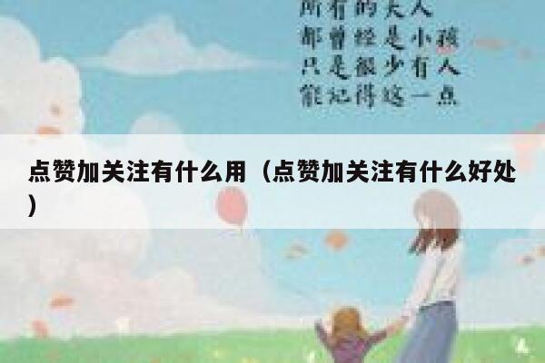 点赞加关注有什么用（点赞加关注有什么好处） 第1张