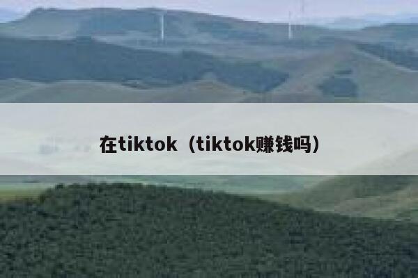 在tiktok（tiktok赚钱吗） 第1张