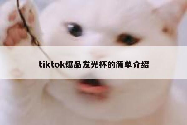 tiktok爆品发光杯的简单介绍 第1张
