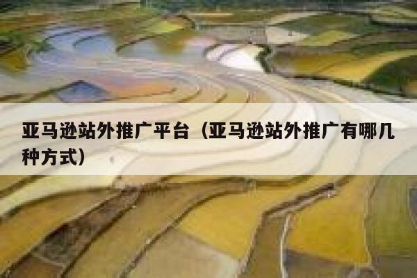 亚马逊站外推广平台（亚马逊站外推广有哪几种方式） 第1张