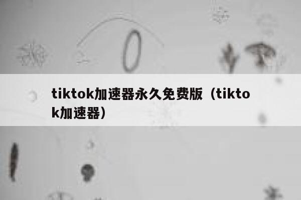 tiktok加速器永久免费版（tiktok加速器） 第1张
