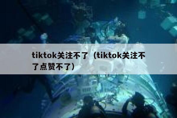 tiktok关注不了（tiktok关注不了点赞不了） 第1张