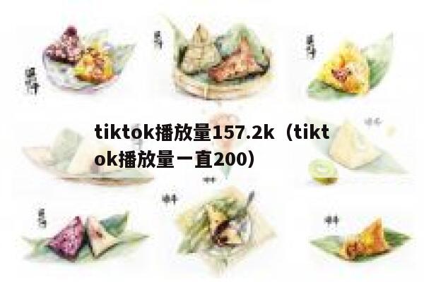 tiktok播放量157.2k（tiktok播放量一直200） 第1张