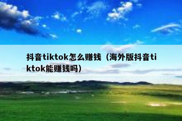 抖音tiktok怎么赚钱（海外版抖音tiktok能赚钱吗） 第1张
