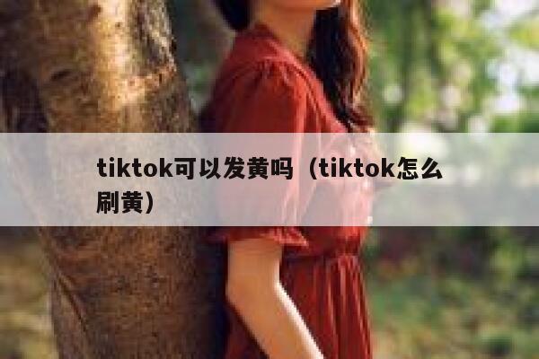 tiktok可以发黄吗（tiktok怎么刷黄） 第1张