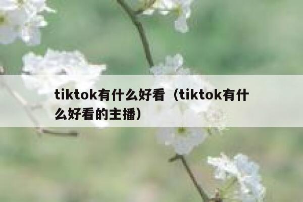 tiktok有什么好看(tiktok有什么好看的主播) 第1张 tiktok有什么好看(tiktok有什么好看的主播) 第1张