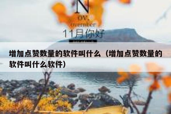 增加点赞数量的软件叫什么（增加点赞数量的软件叫什么软件） 第1张