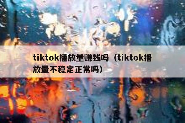 tiktok播放量赚钱吗（tiktok播放量不稳定正常吗） 第1张