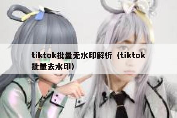 tiktok批量无水印解析（tiktok批量去水印） 第1张