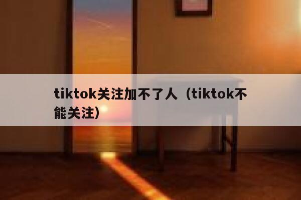 tiktok关注加不了人（tiktok不能关注） 第1张