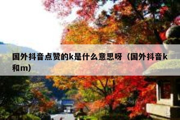 国外抖音点赞的k是什么意思呀(国外抖音k和m) 第1张 国外抖音点赞的k是什么意思呀(国外抖音k和m) 第1张