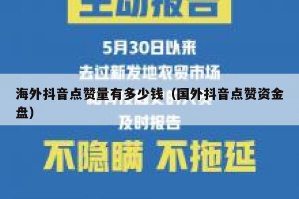 海外抖音点赞量有多少钱（国外抖音点赞资金盘） 第1张