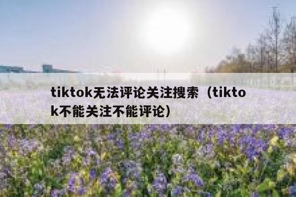 tiktok无法评论关注搜索（tiktok不能关注不能评论） 第1张