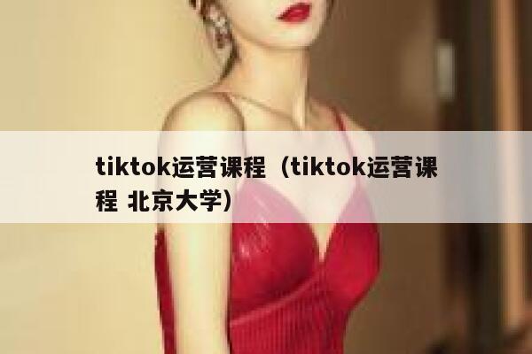 tiktok运营课程（tiktok运营课程 北京大学） 第1张