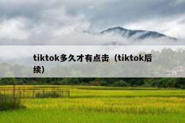 tiktok多久才有点击（tiktok后续） 第1张