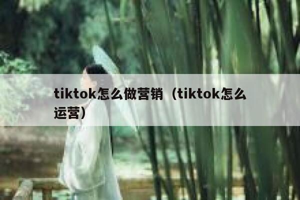 tiktok怎么做营销（tiktok怎么运营） 第1张
