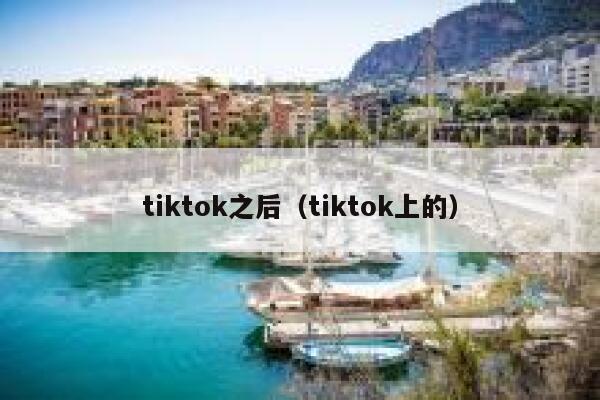 tiktok之后（tiktok上的） 第1张