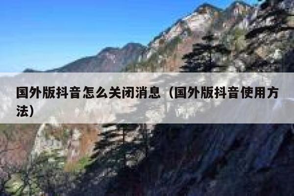 国外版抖音怎么关闭消息(国外版抖音使用方法) 第1张 国外版抖音怎么关闭消息(国外版抖音使用方法) 第1张