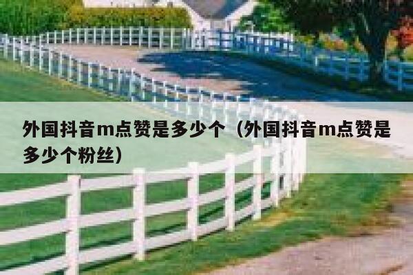 外国抖音m点赞是多少个(外国抖音m点赞是多少个粉丝) 第1张 外国抖音m点赞是多少个(外国抖音m点赞是多少个粉丝) 第1张