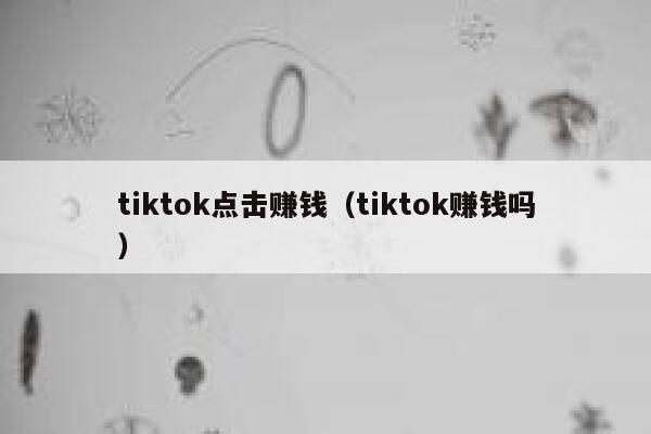 tiktok点击赚钱(tiktok赚钱吗) 第1张 tiktok点击赚钱(tiktok赚钱吗) 第1张