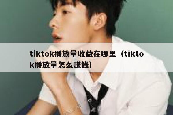 tiktok播放量收益在哪里（tiktok播放量怎么赚钱） 第1张