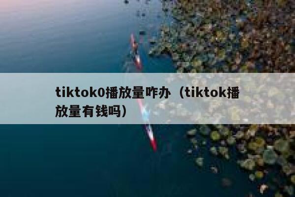tiktok0播放量咋办(tiktok播放量有钱吗) 第1张 tiktok0播放量咋办(tiktok播放量有钱吗) 第1张
