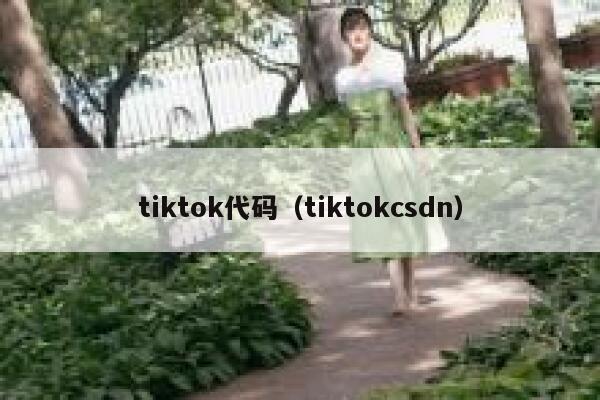 tiktok代码（tiktokcsdn） 第1张