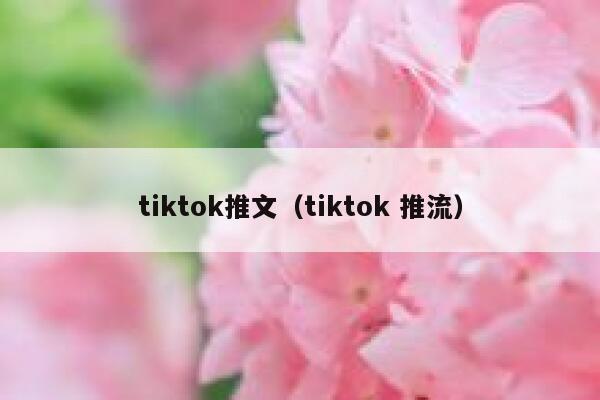 tiktok推文（tiktok 推流） 第1张