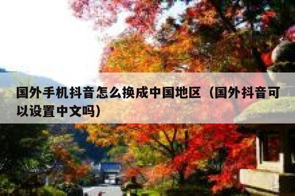 国外手机抖音怎么换成中国地区(国外抖音可以设置中文吗) 第1张 国外手机抖音怎么换成中国地区(国外抖音可以设置中文吗) 第1张