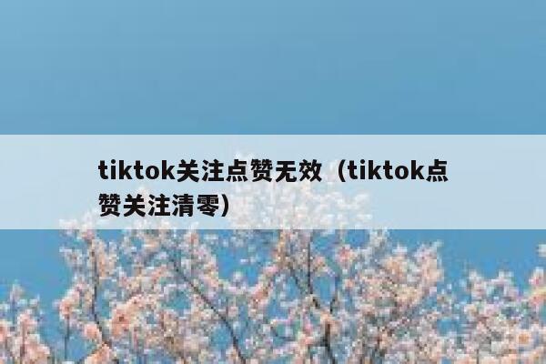tiktok关注点赞无效（tiktok点赞关注清零） 第1张