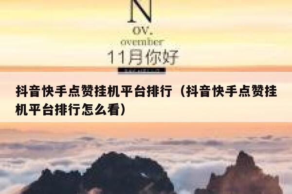 抖音快手点赞挂机平台排行(抖音快手点赞挂机平台排行怎么看) 第1张 抖音快手点赞挂机平台排行(抖音快手点赞挂机平台排行怎么看) 第1张