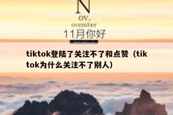 tiktok登陆了关注不了和点赞（tiktok为什么关注不了别人） 第1张