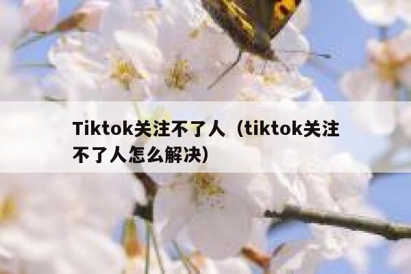Tiktok关注不了人(tiktok关注不了人怎么解决) 第1张 Tiktok关注不了人(tiktok关注不了人怎么解决) 第1张
