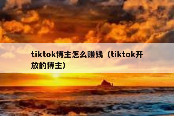 tiktok博主怎么赚钱（tiktok开放的博主） 第1张