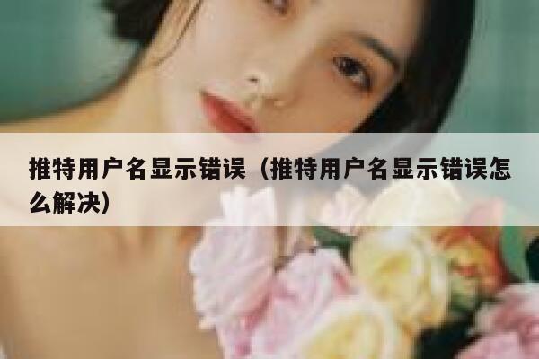 推特用户名显示错误（推特用户名显示错误怎么解决） 第1张