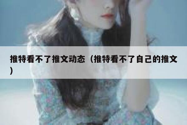推特看不了推文动态（推特看不了自己的推文） 第1张