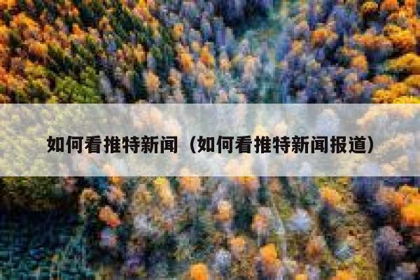 如何看推特新闻（如何看推特新闻报道） 第1张