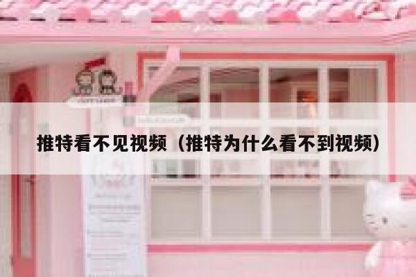 推特看不见视频（推特为什么看不到视频） 第1张