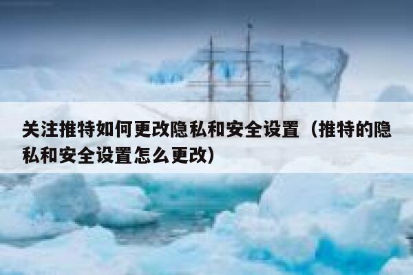 关注推特如何更改隐私和安全设置（推特的隐私和安全设置怎么更改） 第1张