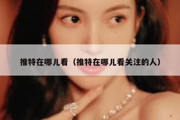 推特在哪儿看（推特在哪儿看关注的人） 第1张