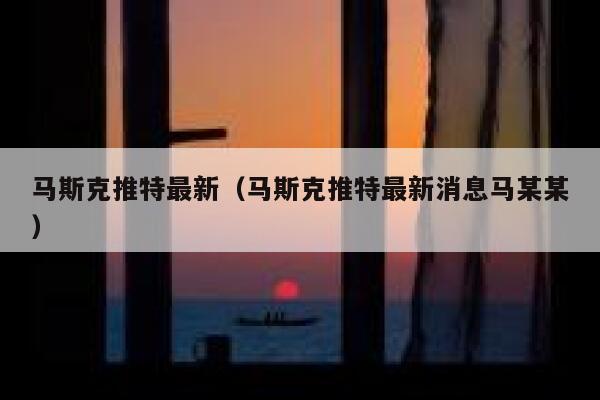 马斯克推特最新（马斯克推特最新消息马某某） 第1张