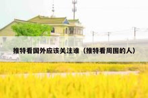 推特看国外应该关注谁（推特看周围的人） 第1张