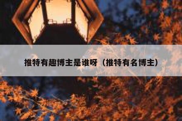 推特有趣博主是谁呀（推特有名博主） 第1张